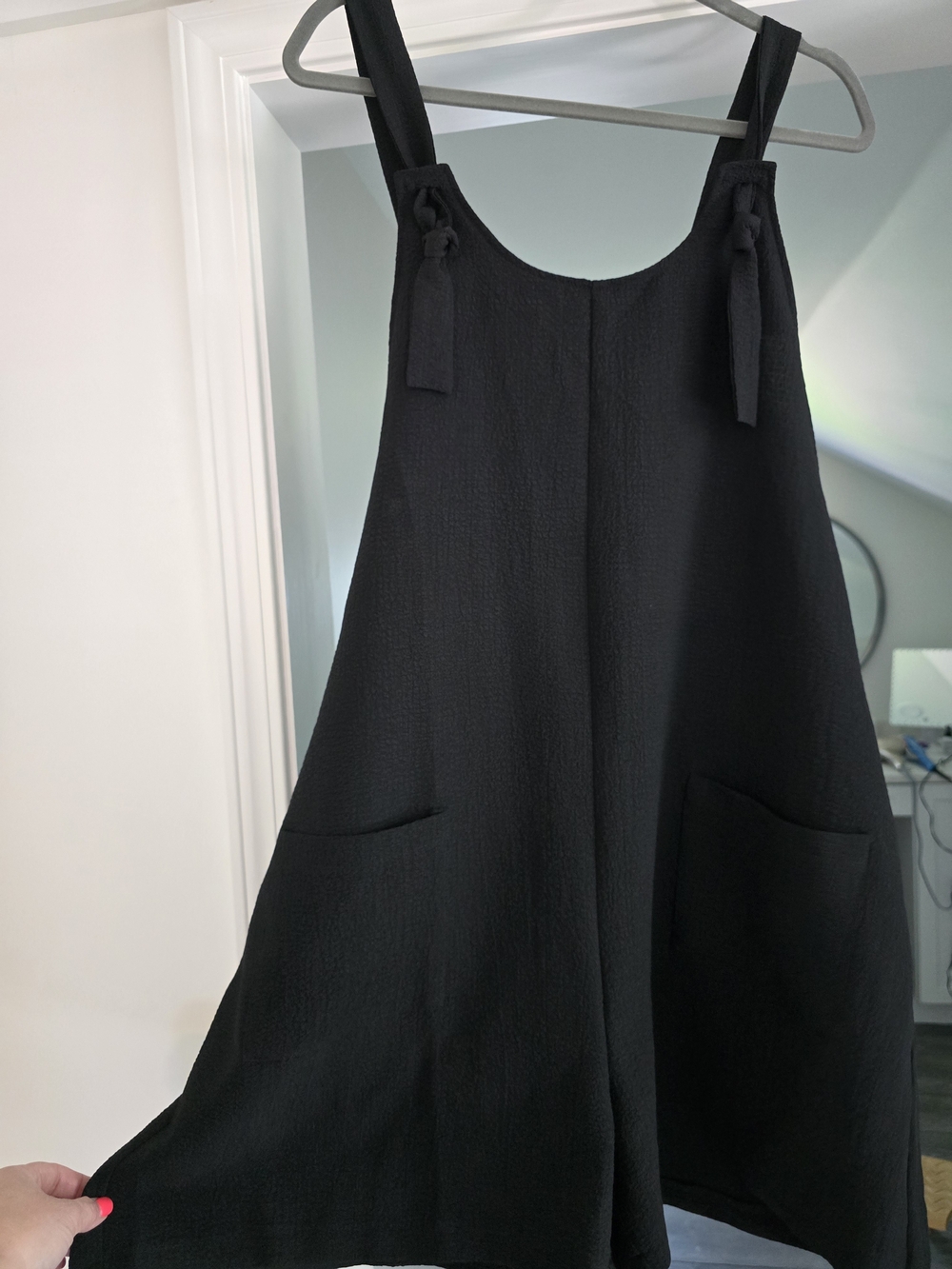 Black Overall Shorts- Women